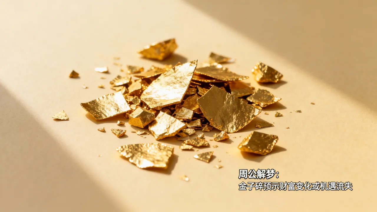 梦到了金子碎了什么寓意，周公解梦梦见金子碎了一地预示什么