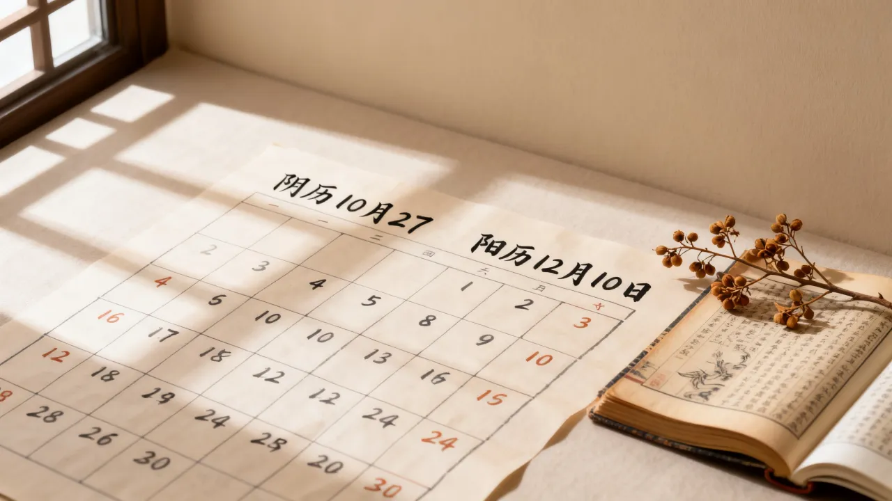 阴历10月27阳历是几月几号，农历十月二十七对应哪天？