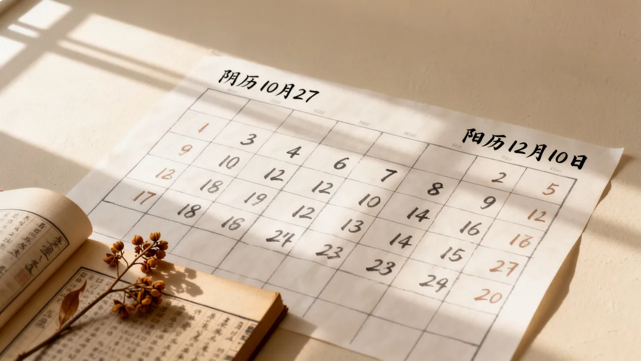 阴历10月27阳历是几月几号，农历十月二十七对应哪天？