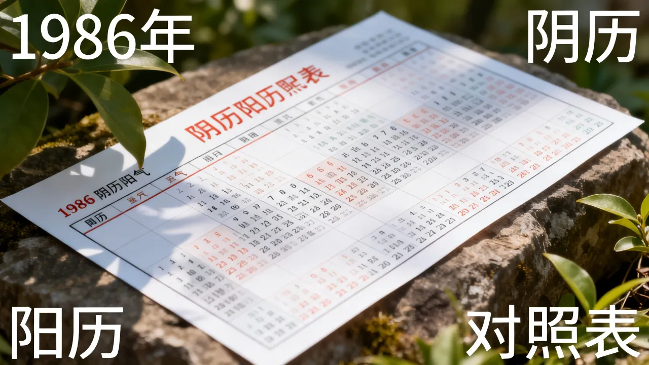 1986年阴历是什么年,1986年阴历阳历对照表 1986年阴历是什么年,1986年阴历阳历对照表