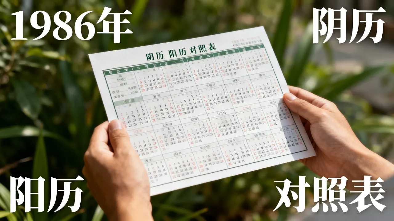 1986年阴历是什么年,1986年阴历阳历对照表 1986年阴历是什么年,1986年阴历阳历对照表