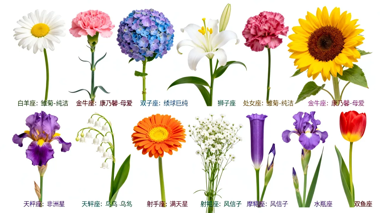 十二星座分别代表什么花?十二星座花语大全查询 十二星座分别代表什么花?十二星座花语大全查询