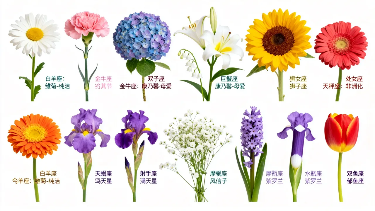 十二星座分别代表什么花?十二星座花语大全查询 十二星座分别代表什么花?十二星座花语大全查询