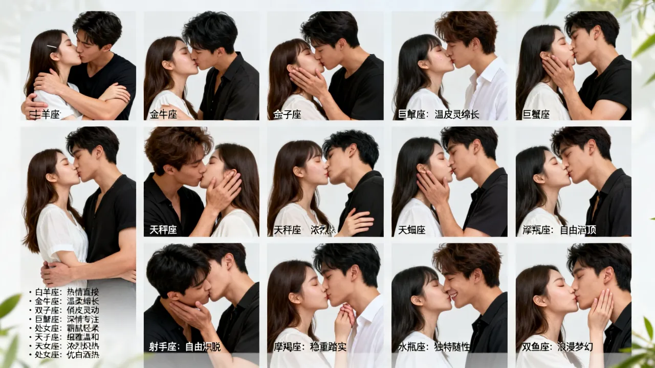 十二星座男生吻代表什么？十二星座男生的吻有哪些含义