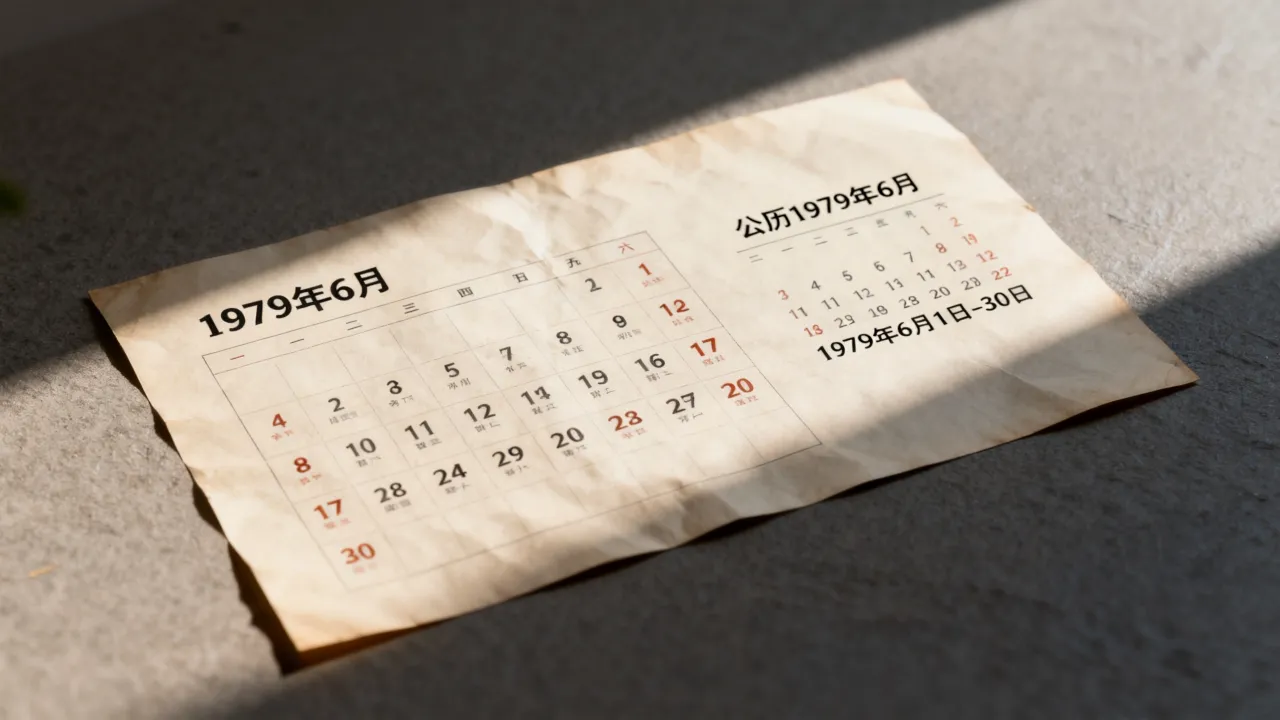 1979年6月阴历是几月几号,对应公历哪一天? 1979年6月阴历是几月几号,对应公历哪一天?