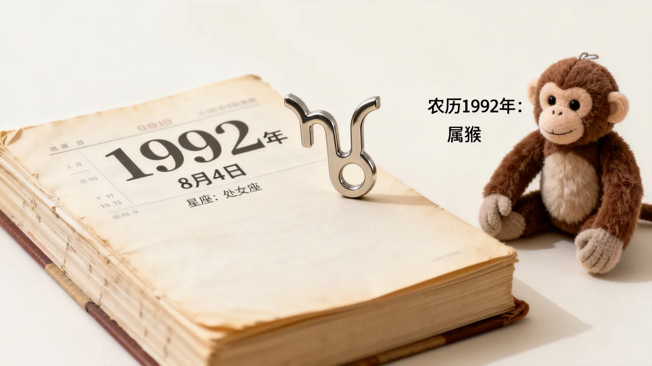 阴历1992年8月4日是什么星座，农历1992年属猴是什么命