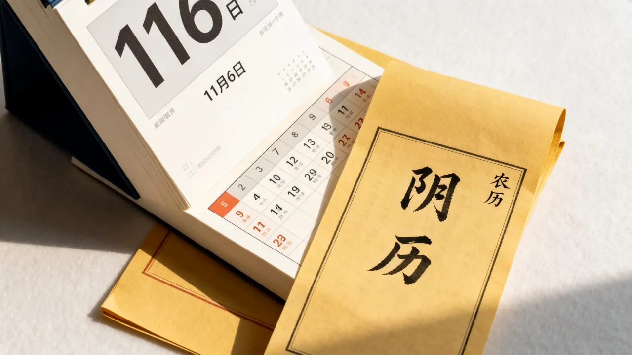 11月6日阴历是几月几号？11月6日农历对应是几月几号？