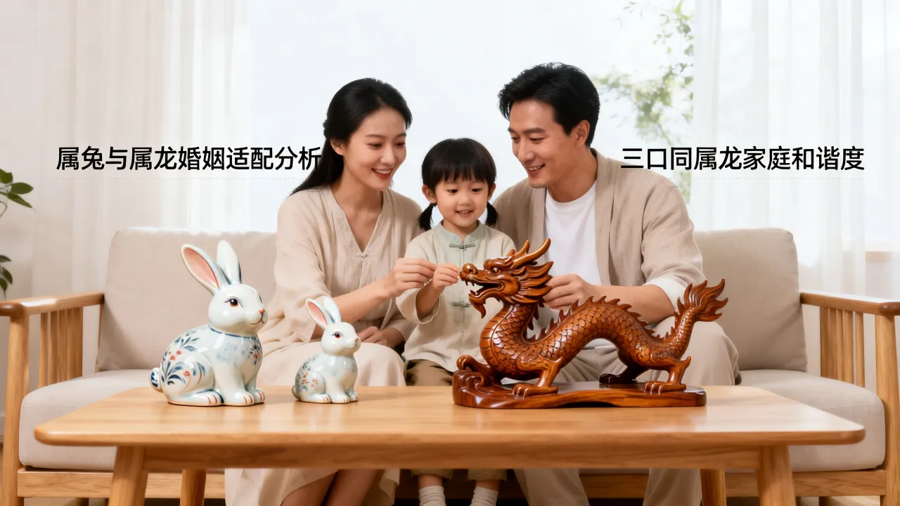 属兔和属大龙的婚姻配不配，一家三口都属大龙好吗