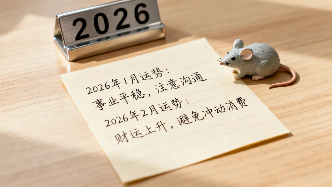 96年属鼠女2026每月运势如何，农历96年属鼠人全年每月运势怎样？