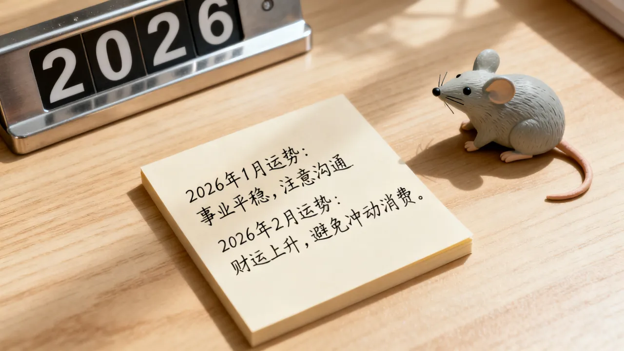96年属鼠女2026每月运势如何，农历96年属鼠人全年每月运势怎样？
