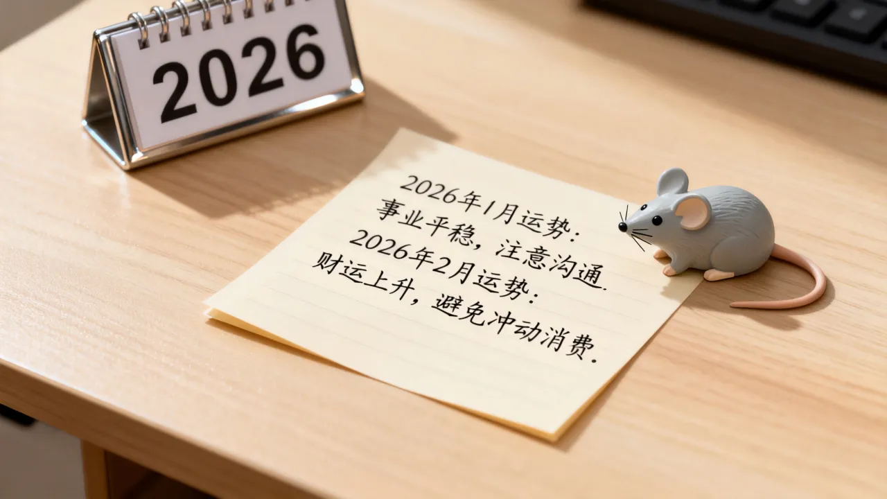 96年属鼠女2026每月运势如何，农历96年属鼠人全年每月运势怎样？