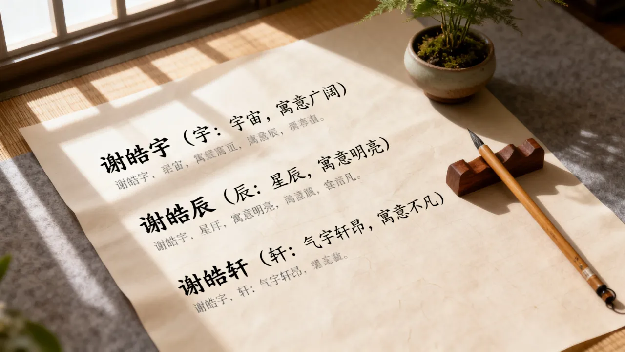 宝宝起名谢皓什么好听，有什么寓意美好的字可以选？