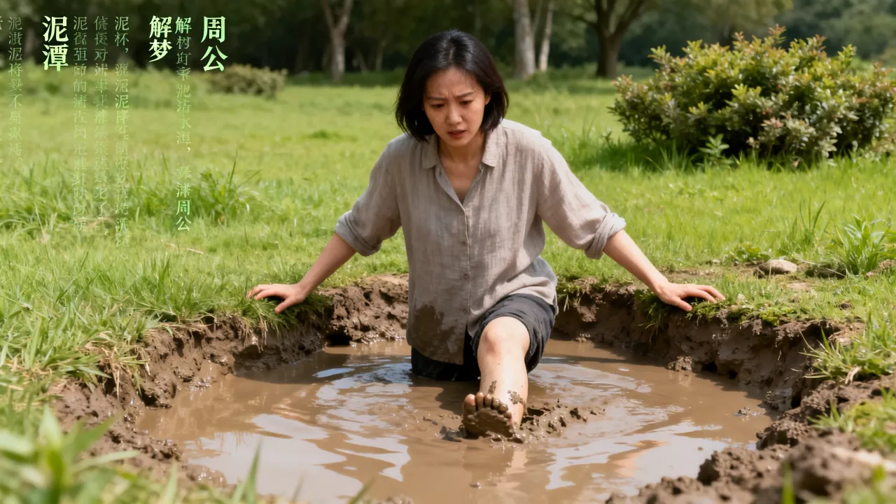 梦见自己掉泥潭好不好，周公解梦梦见掉进泥潭预示什么？