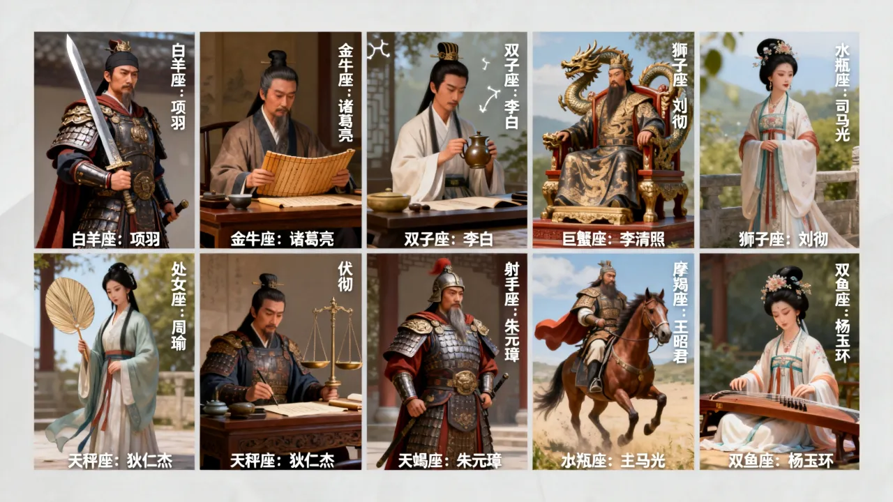 十二星座各代表哪位古代人物?星座对应历史名人是谁 十二星座各代表哪位古代人物?星座对应历史名人是谁