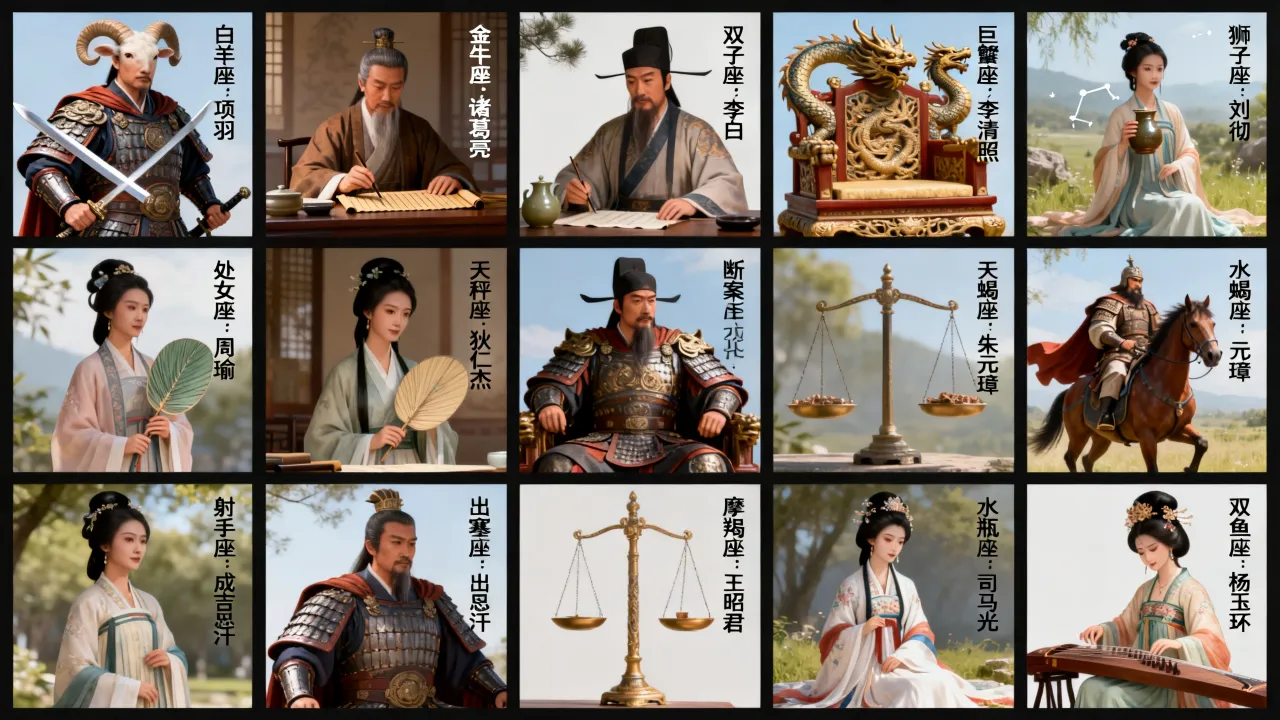 十二星座各代表哪位古代人物?星座对应历史名人是谁 十二星座各代表哪位古代人物?星座对应历史名人是谁