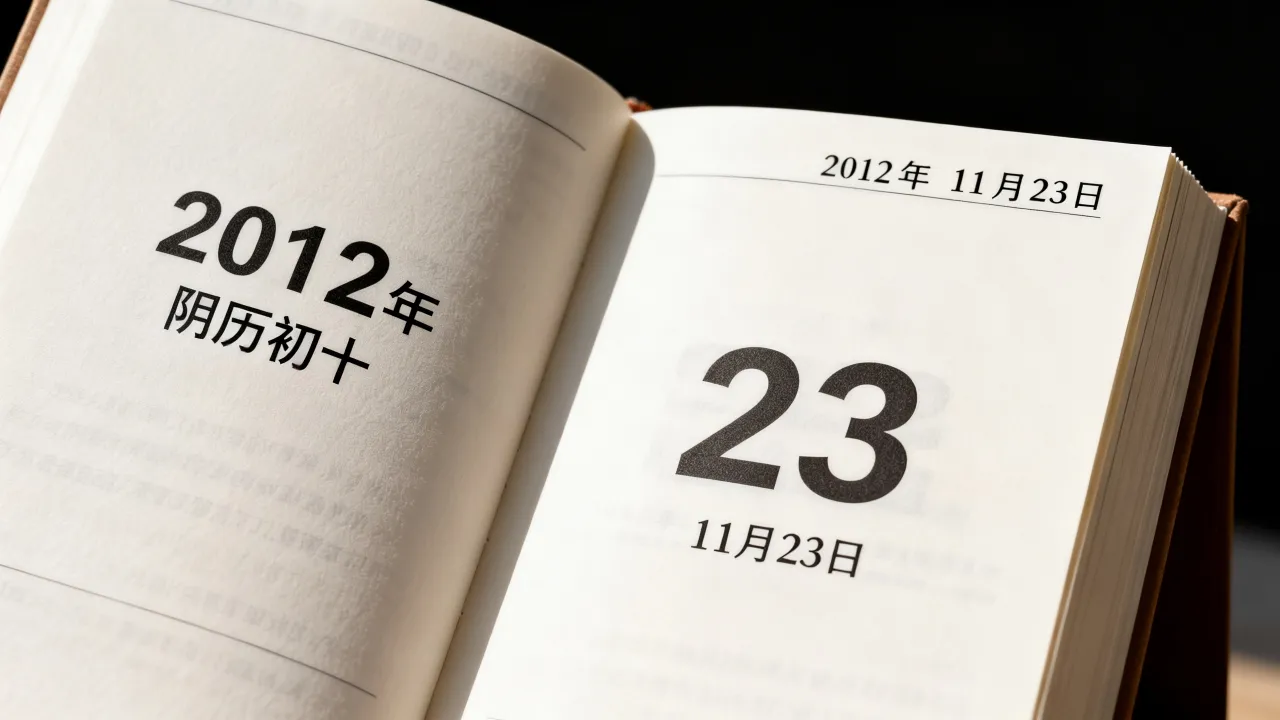 2012年阴历初十是几月几号，阴历初十对应的公历日期是哪天？