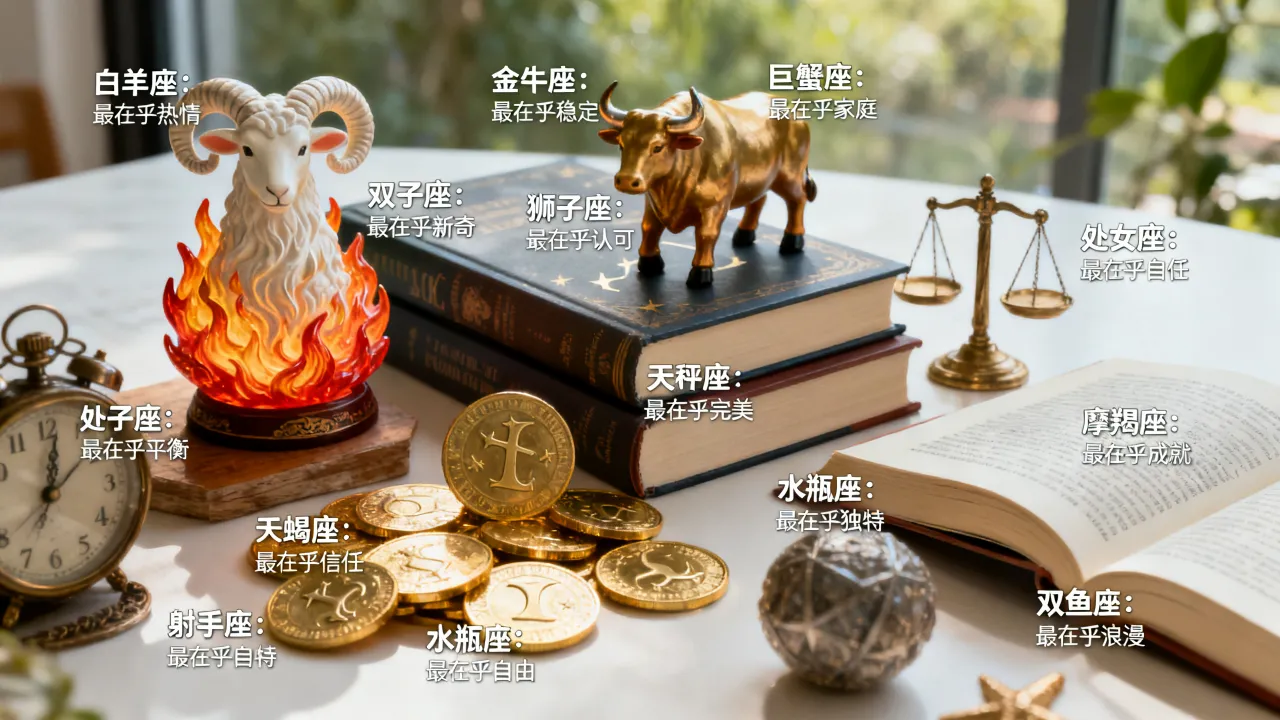 十二星座的心给了谁，十二星座的心最在乎谁？