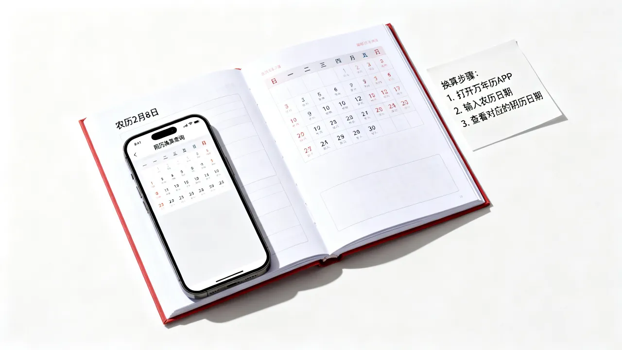 农历2月8日对应的阴历是多少号,怎么换算查询 农历2月8日对应的阴历是多少号,怎么换算查询