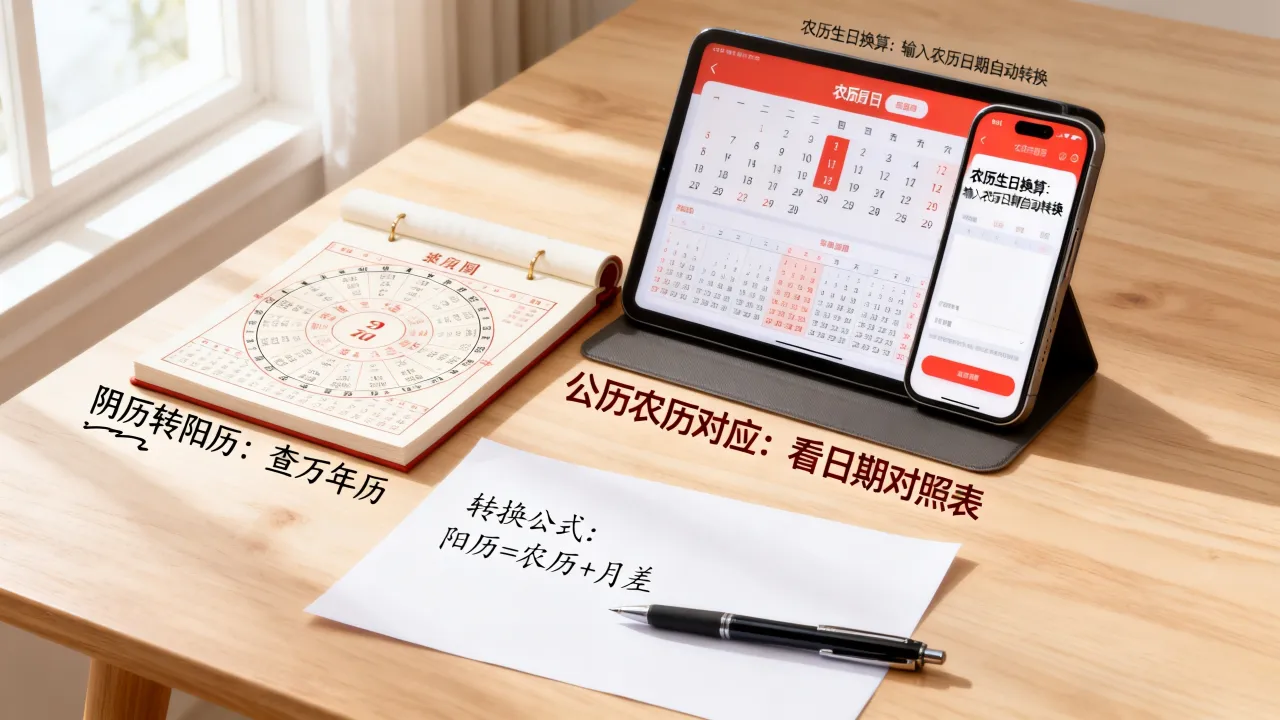 阴历阳历公历农历之间怎么转换，农历生日怎么换算阳历
