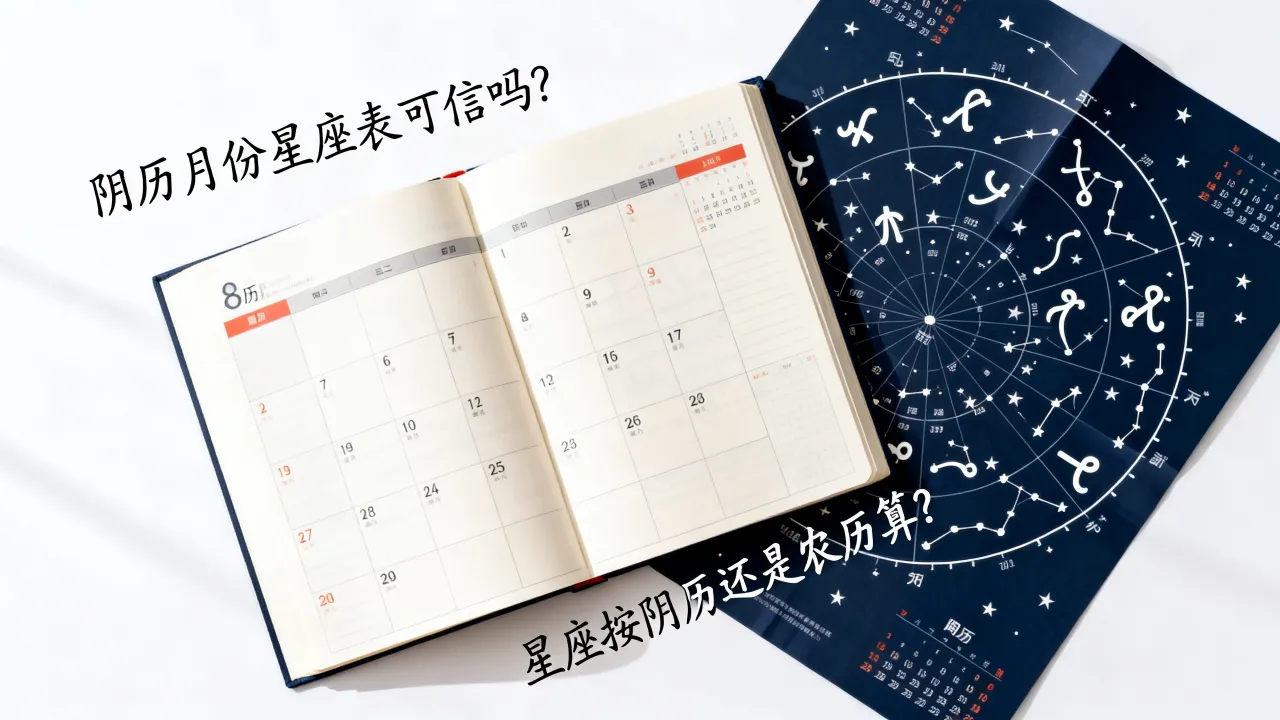阴历月份星座表可信吗，星座是按阴历还是农历算？