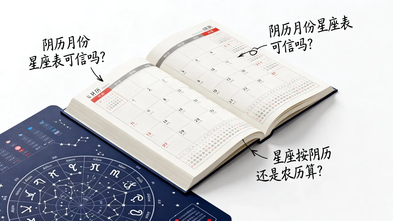阴历月份星座表可信吗,星座是按阴历还是农历算? 阴历月份星座表可信吗,星座是按阴历还是农历算?