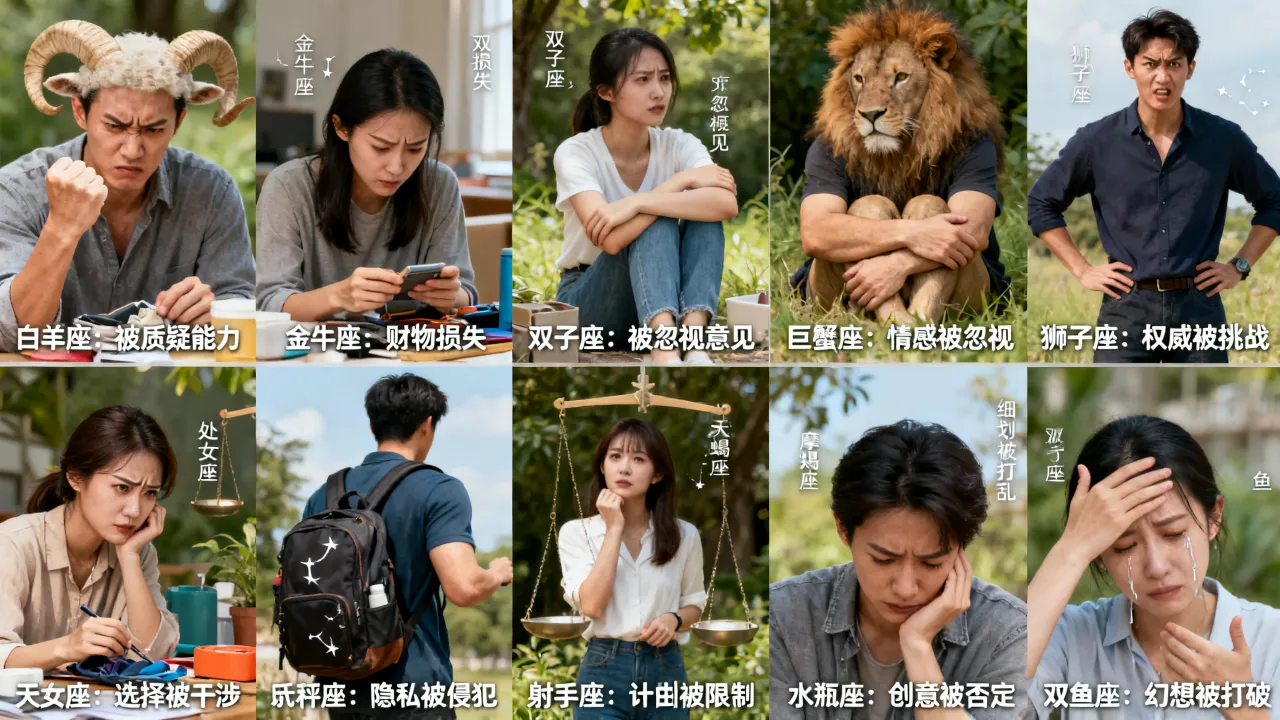 十二星座恼怒原因是什么,十二星座为什么会生气发火? 十二星座恼怒原因是什么,十二星座为什么会生气发火?