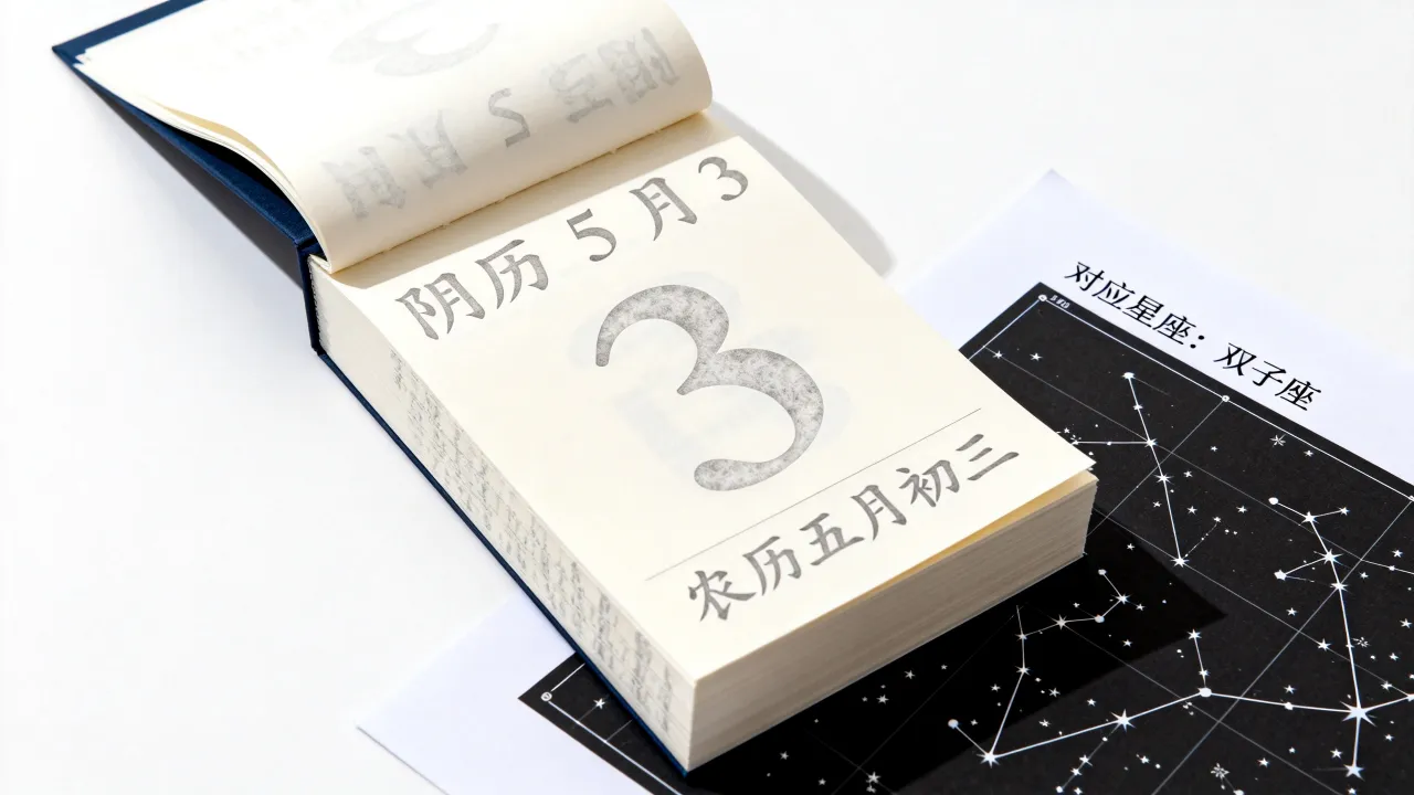 阴历5月3是什么星座，农历五月初三属于哪个星座？