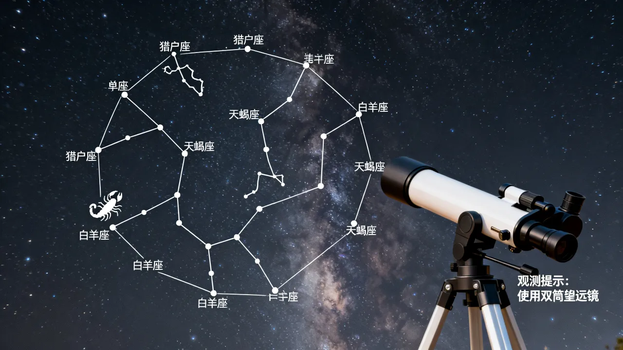 夜空十二星座是什么,十二星座怎么观测和辨别? 夜空十二星座是什么,十二星座怎么观测和辨别?
