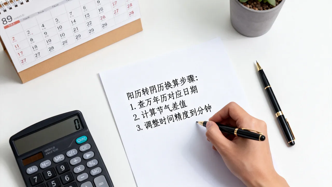 阳历出生日期转阴历如何才能精确到分，怎么换算