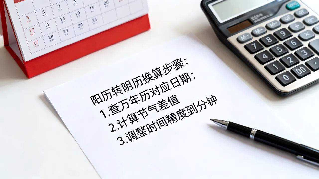 阳历出生日期转阴历如何才能精确到分，怎么换算