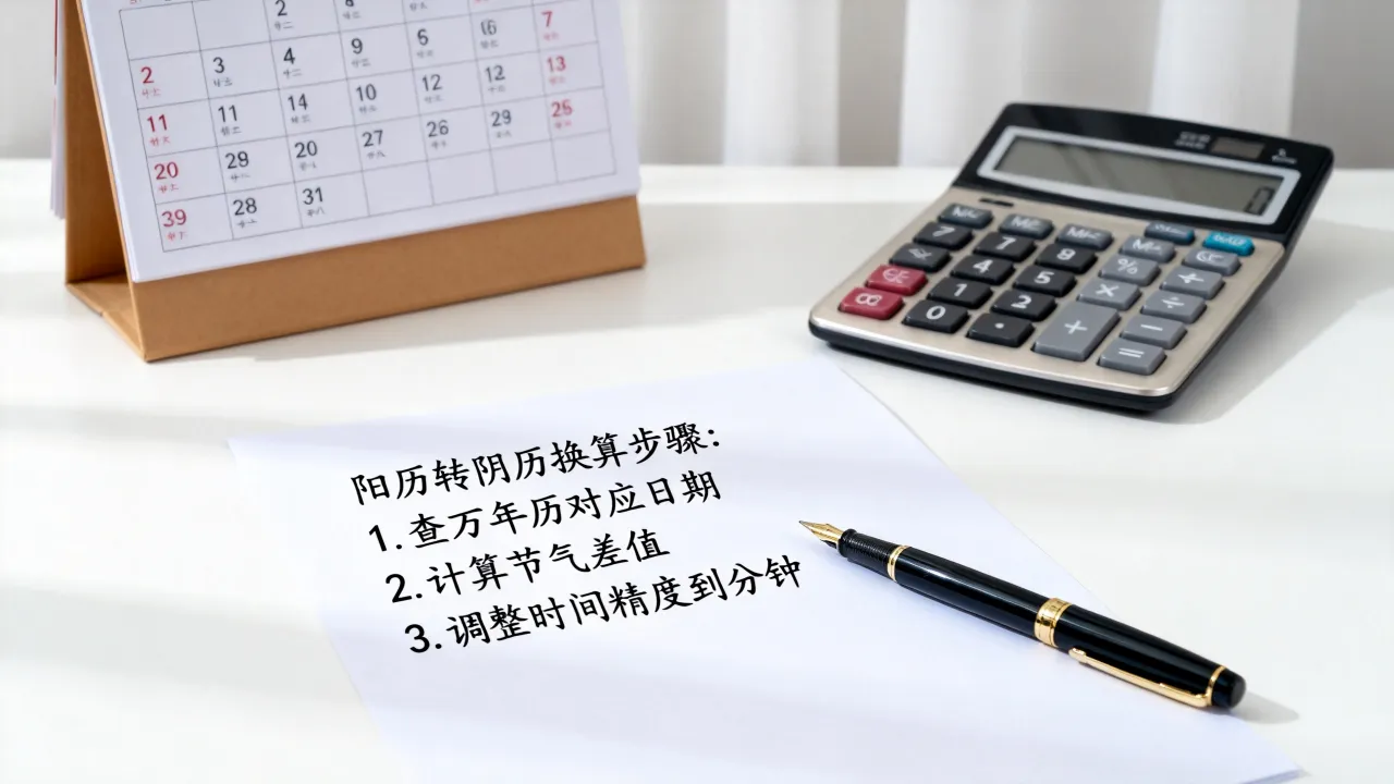 阳历出生日期转阴历如何才能精确到分，怎么换算