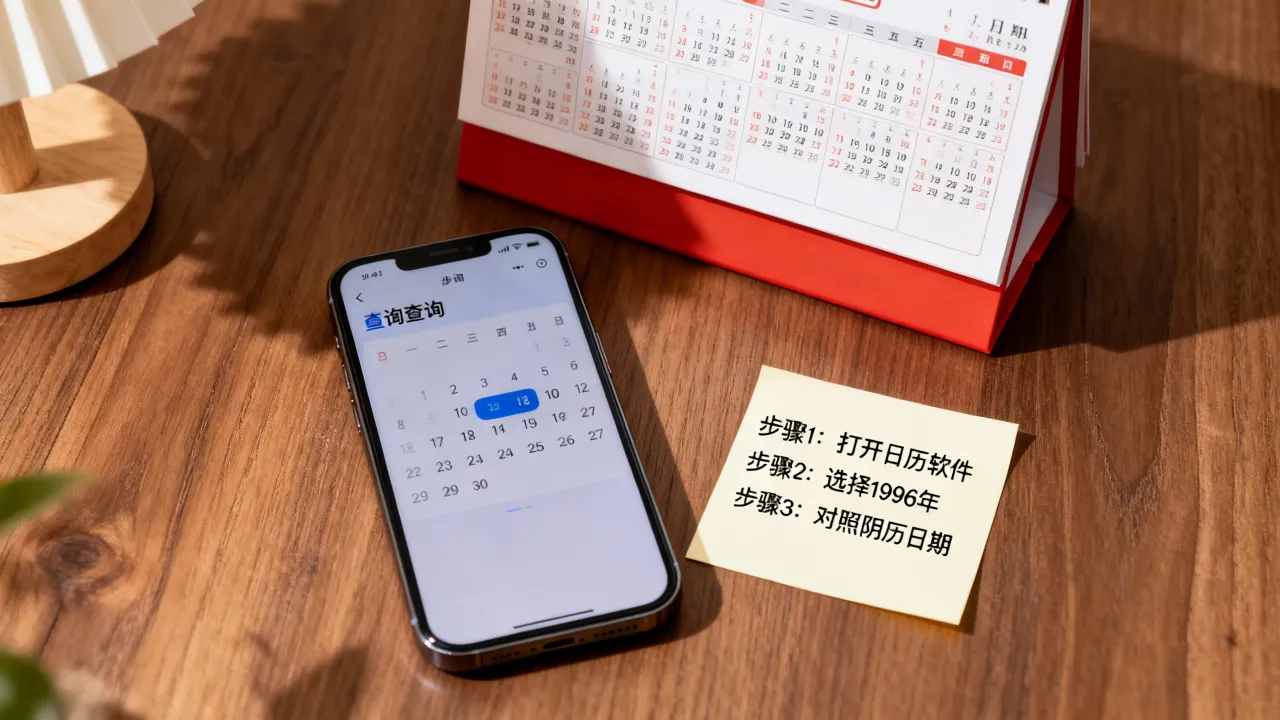 1996年阴历对应的公历日期是什么,怎么查? 1996年阴历对应的公历日期是什么,怎么查?