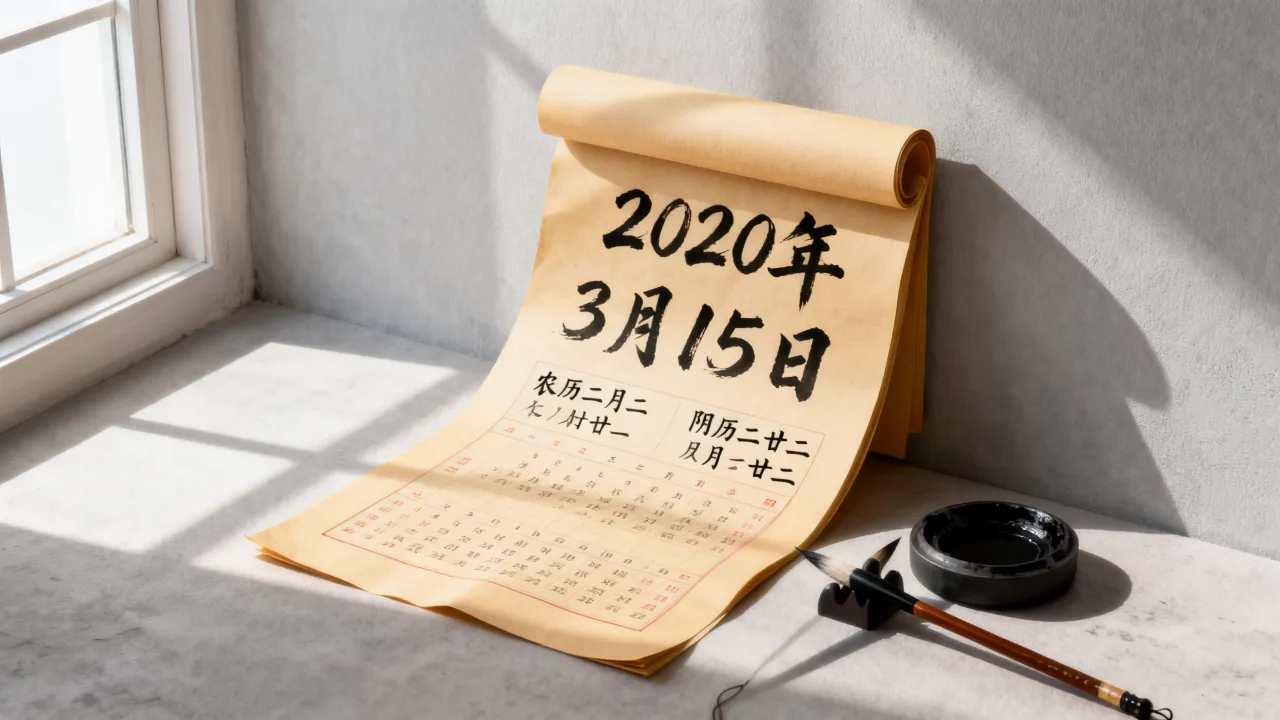 2020年3月15日农历是几月几号，阴历是几月初几