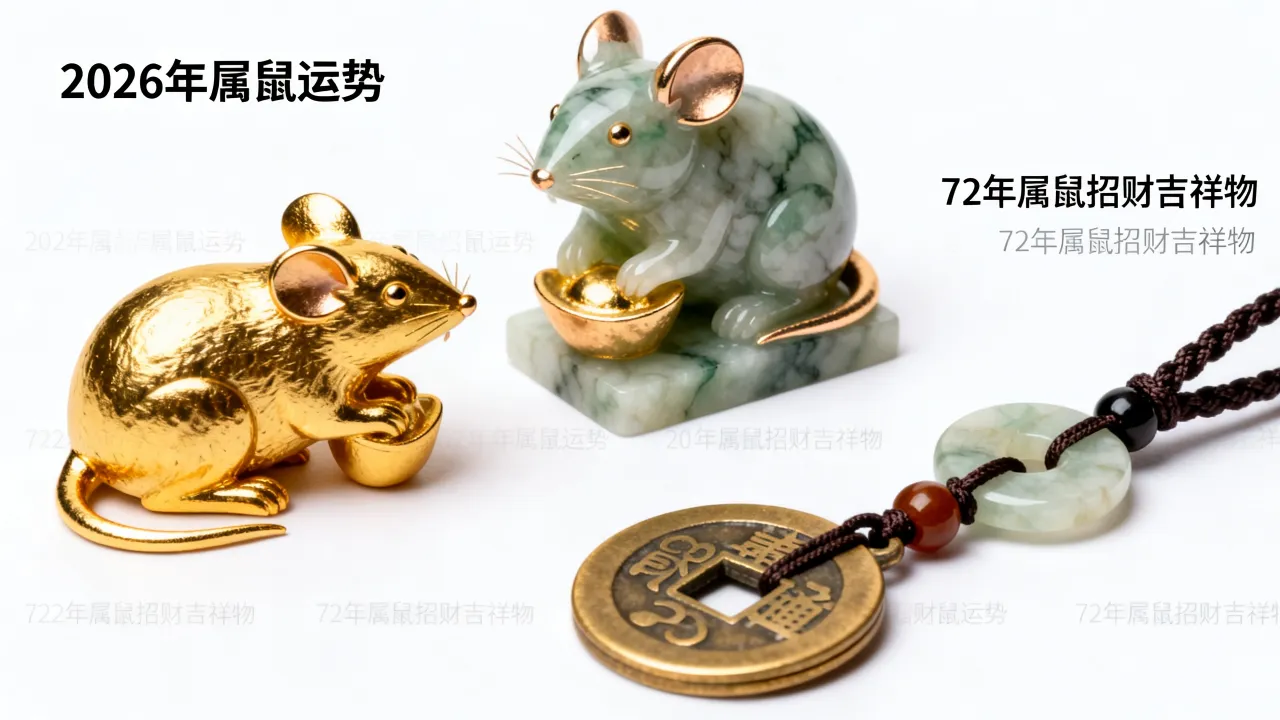 2026年属鼠运势如何，72年属鼠招财吉祥物选哪个？