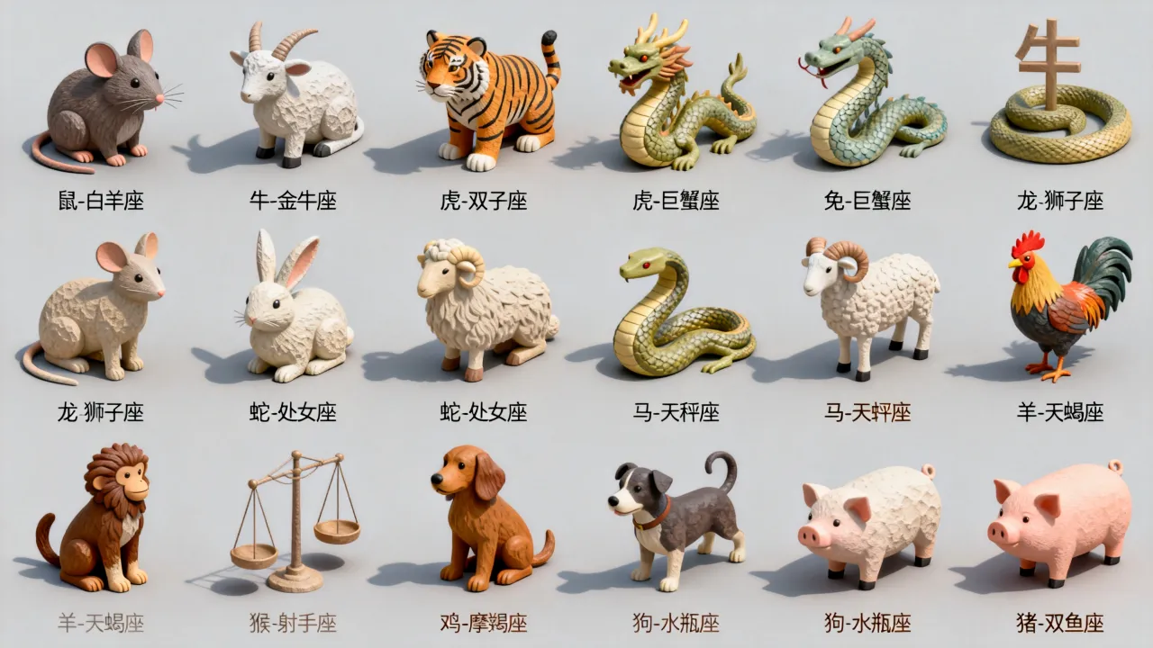 十二生肖对照十二星座，十二生肖和十二星座怎么对应？