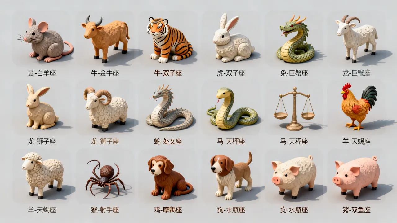 十二生肖对照十二星座，十二生肖和十二星座怎么对应？