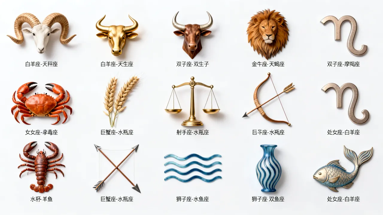 十二星座哪些星座不合,最不合的星座配对有哪些 十二星座哪些星座不合,最不合的星座配对有哪些