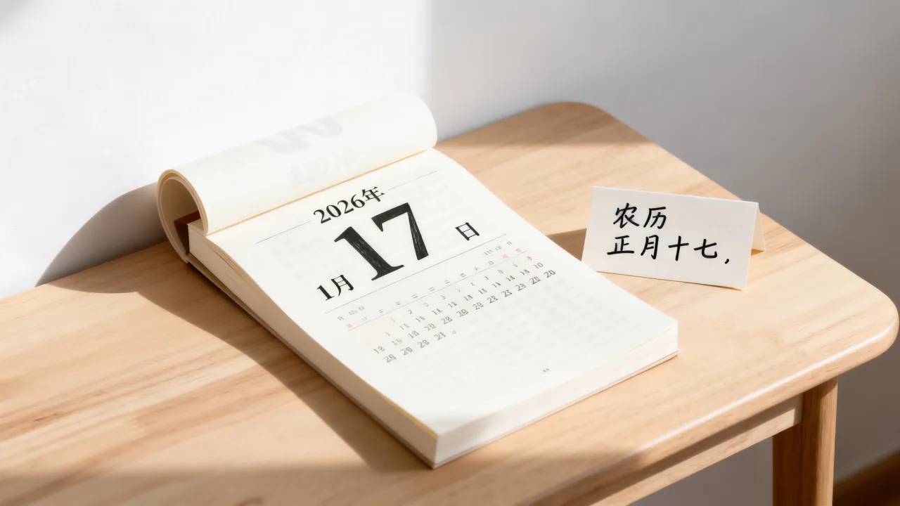 今天是2026年1月17号阴历多少，农历正月十七是哪一天