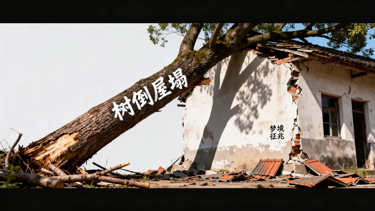 梦到树倒屋塌是什么征兆，周公解梦梦见树倒屋塌预示什么