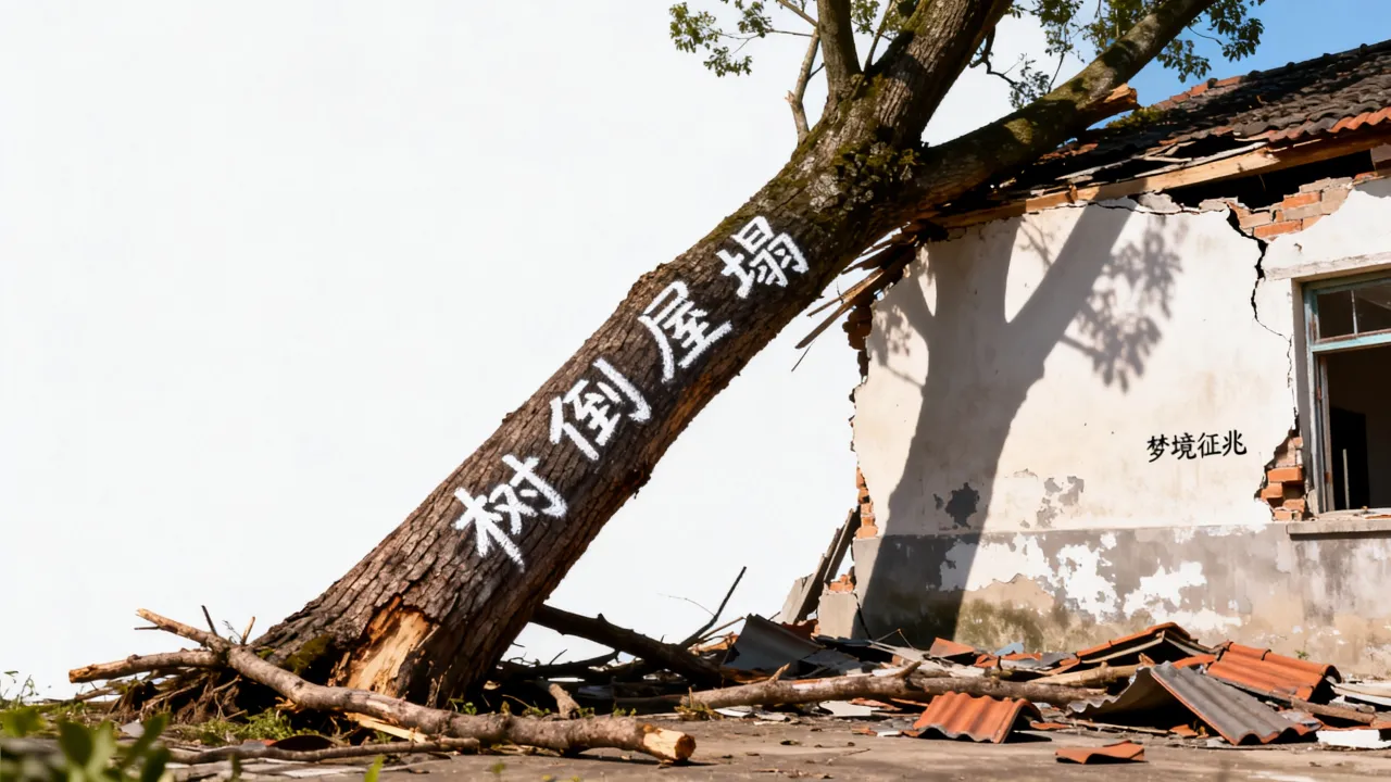 梦到树倒屋塌是什么征兆，周公解梦梦见树倒屋塌预示什么