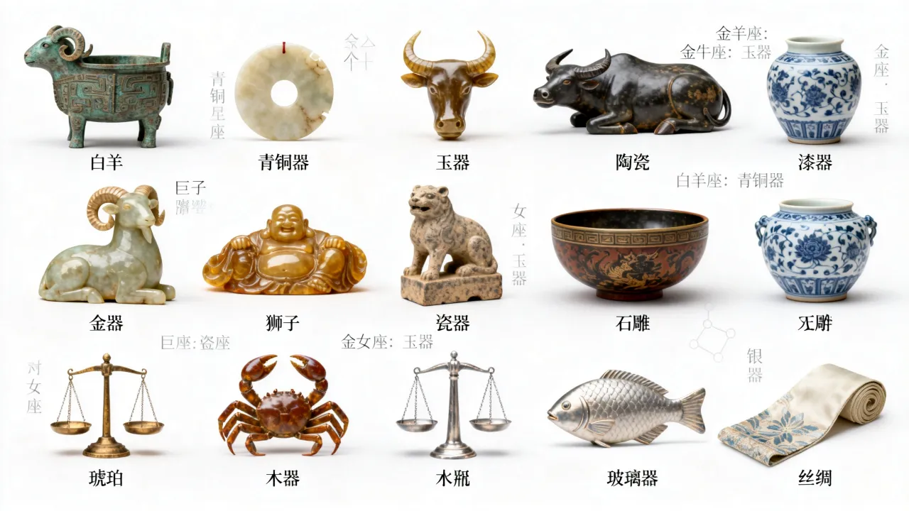十二星座代表的文物有哪些,各星座专属文物是什么? 十二星座代表的文物有哪些,各星座专属文物是什么?