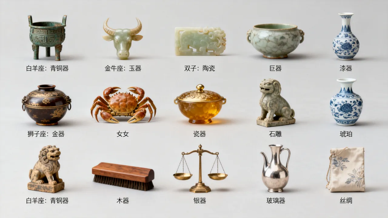 十二星座代表的文物有哪些,各星座专属文物是什么? 十二星座代表的文物有哪些,各星座专属文物是什么?