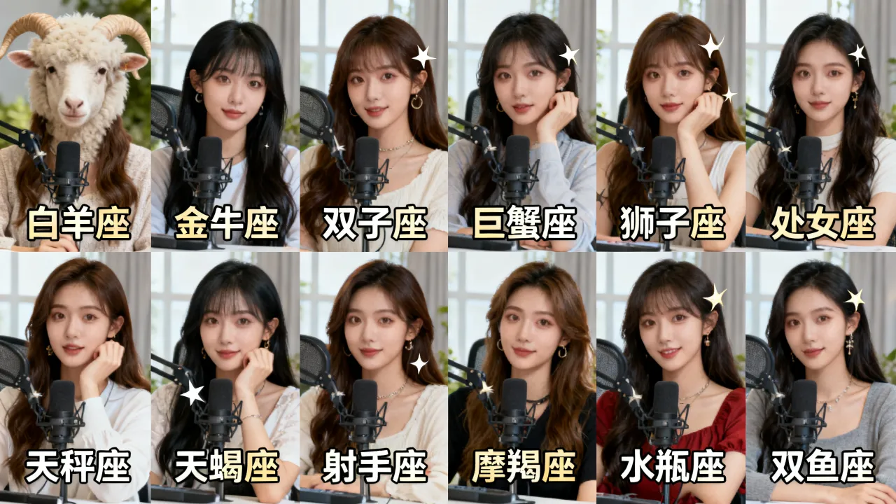 十二星座的女主播谁最火？，十二星座女主播哪个星座人气最高？