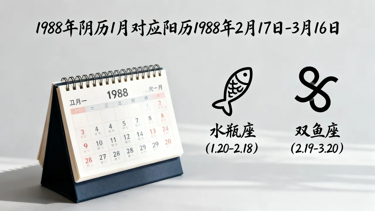 1988年阴历1月是什么星座,农历一月出生对应阳历是几月 1988年阴历1月是什么星座,农历一月出生对应阳历是几月