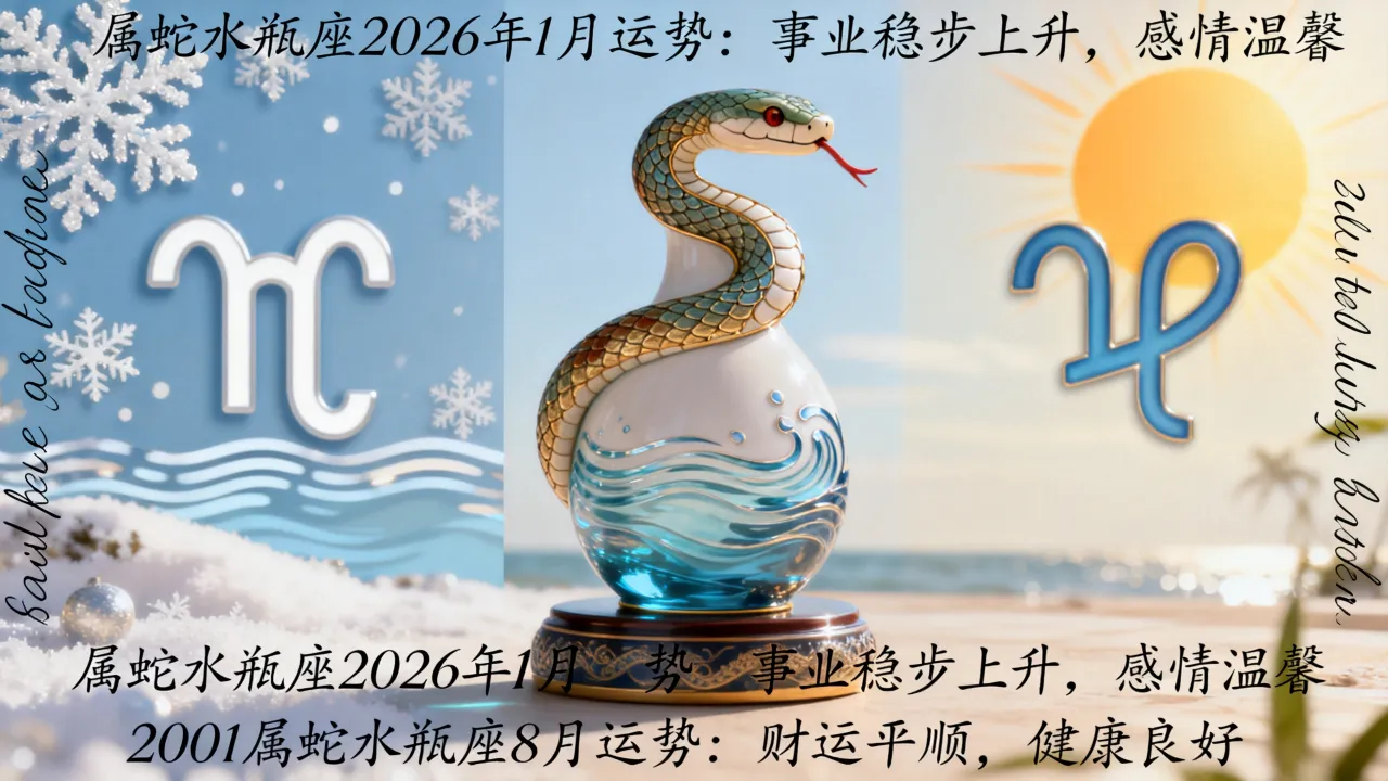 属蛇水瓶座2026年1月运势如何，2001属蛇水瓶座8月运势如何？