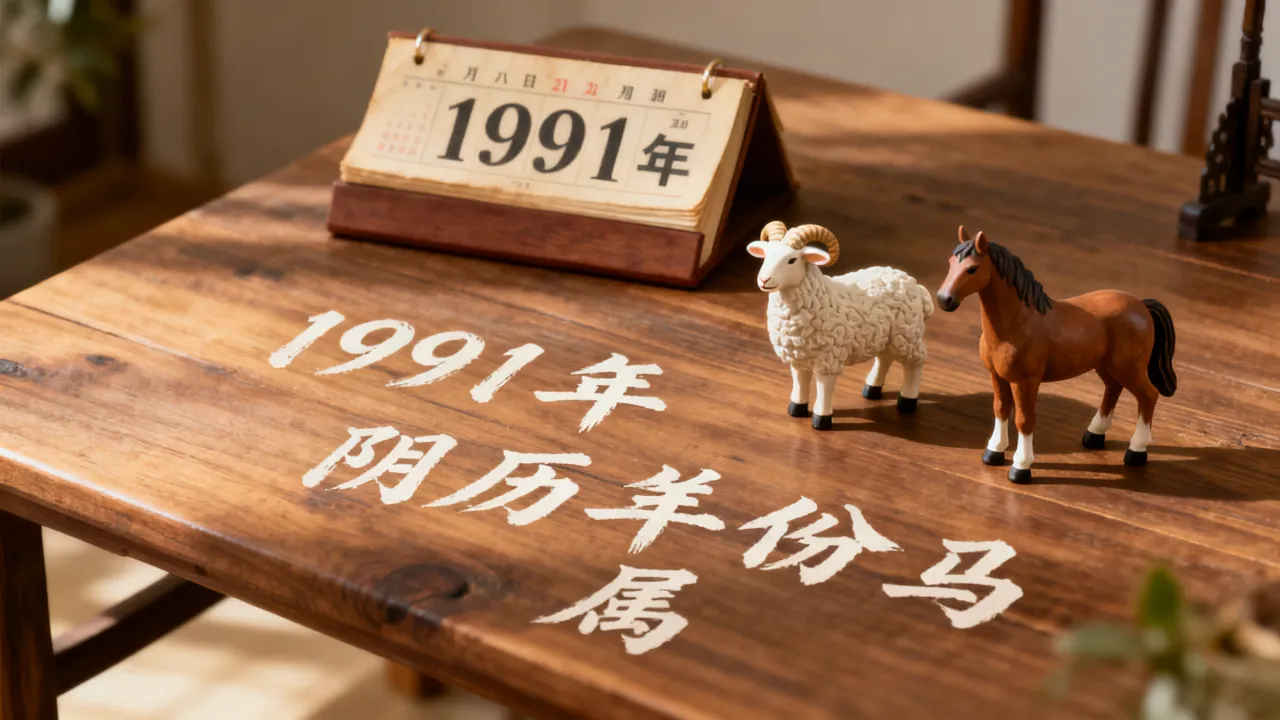 1991年阴历是什么年份?属羊还是属马? 1991年阴历是什么年份?属羊还是属马?