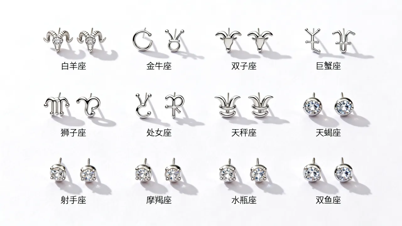 十二星座耳钉哪个好看,十二星座专属耳钉适合什么星座 十二星座耳钉哪个好看,十二星座专属耳钉适合什么星座