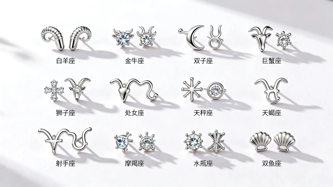 十二星座耳钉哪个好看，十二星座专属耳钉适合什么星座
