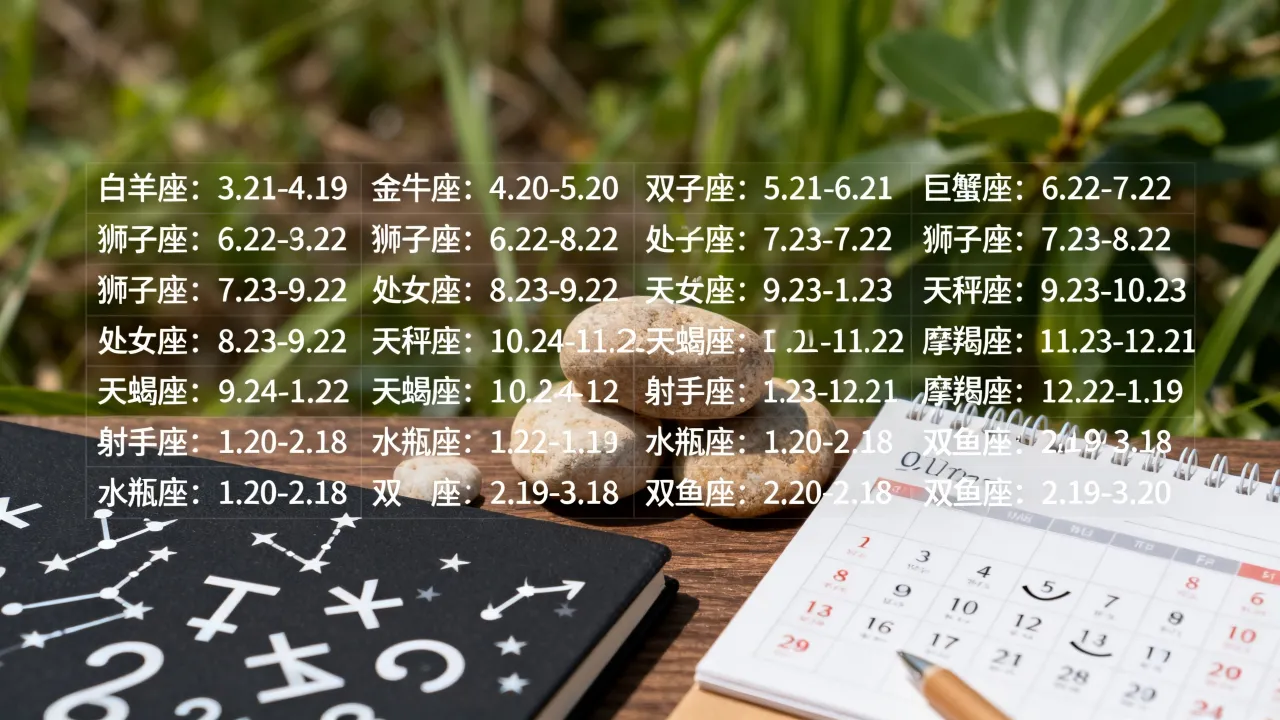 十二星座真正的日期是什么，十二星座日期查询表