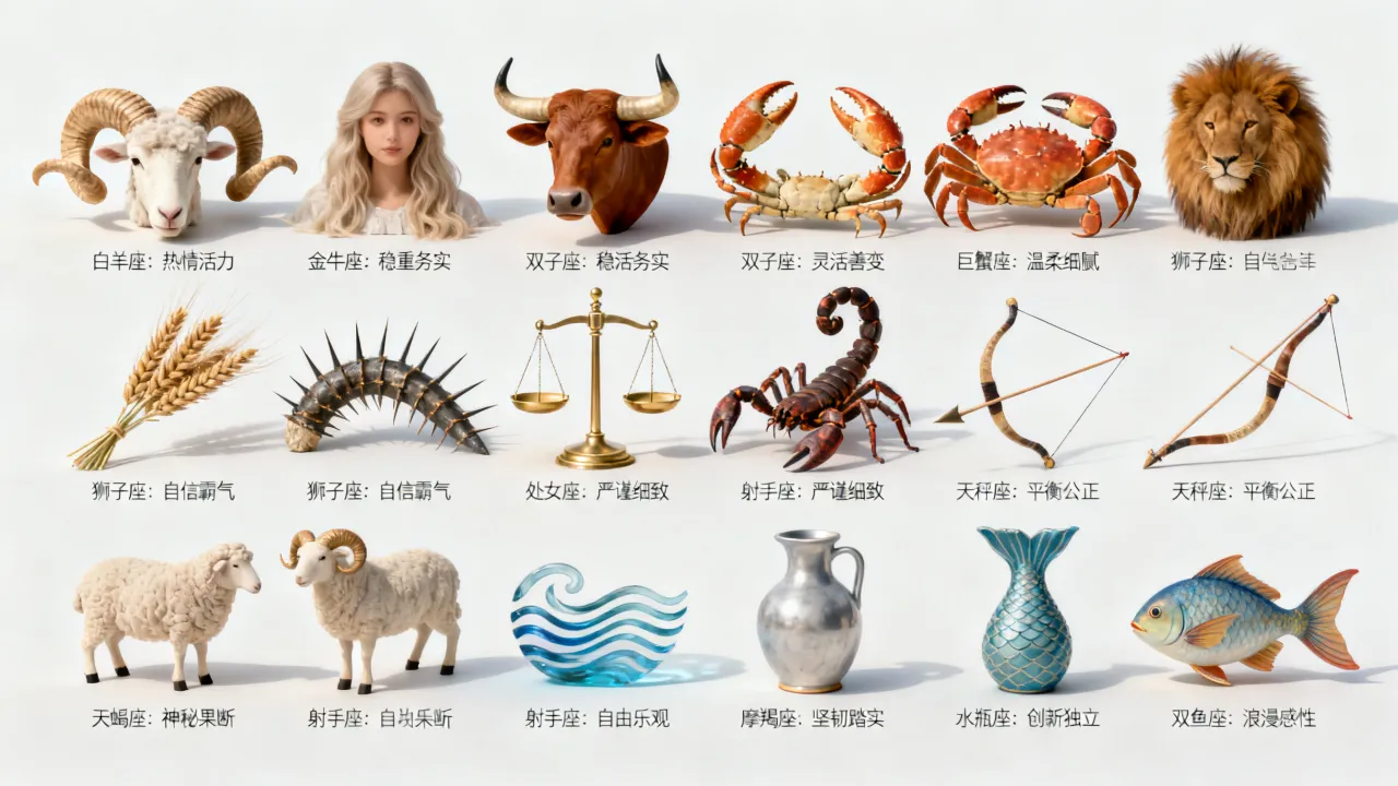 十二星座特点归纳图片怎么看?高清大图大全 十二星座特点归纳图片怎么看?高清大图大全